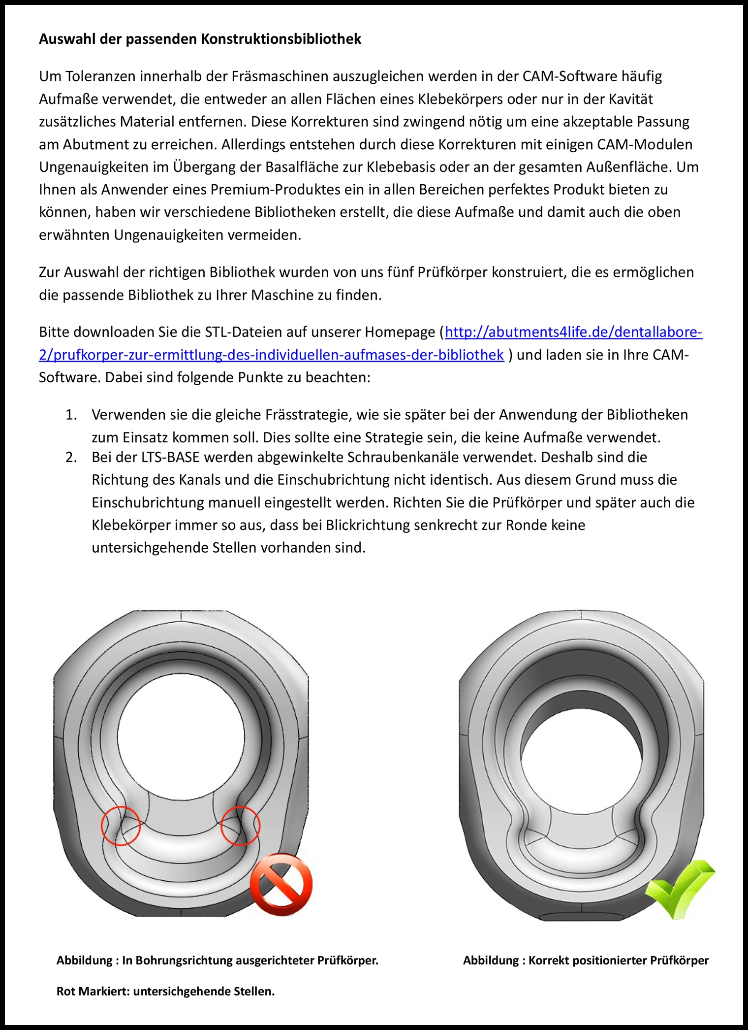 Anleitung Testkörper fräsen Anleitung Testkörper fräsen