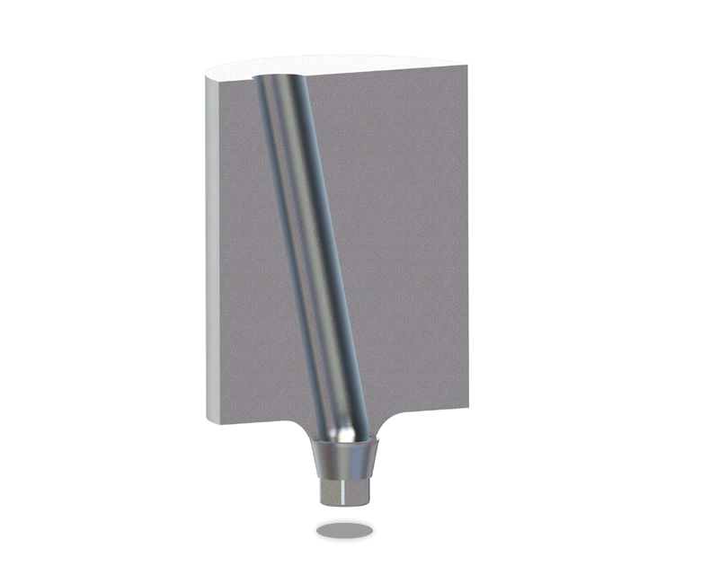 Preforms with angulated screw access channel Preforms with angulated screw access channel